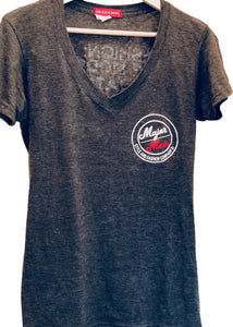 Major & Main- Fashion Mode T-Shirt-V-Neck-Grey