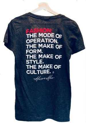 Major & Main- Fashion Mode T-Shirt-V-Neck-Grey