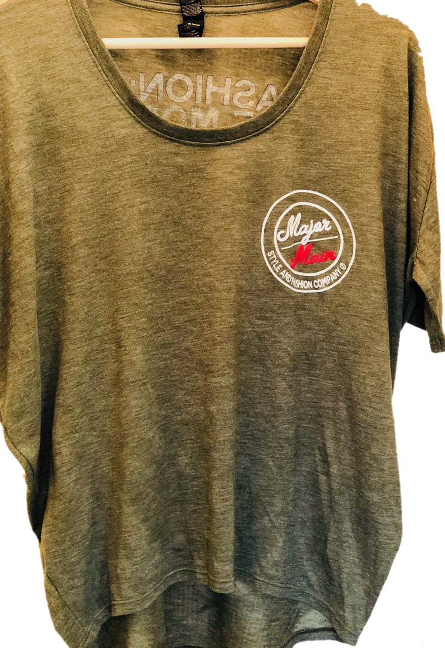 Major & Main- Fashion Mode T-Shirt-Silhouette -Green