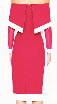 The Rose & White Overlay Shoulder Dress