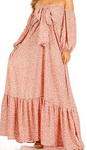 Printed Pink Maxi Dress