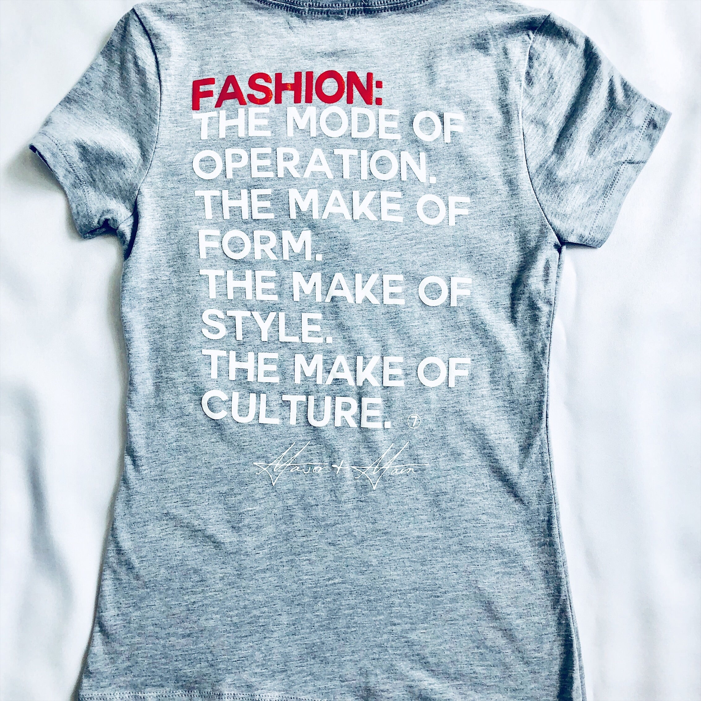 Major & Main- Fashion Mode T-Shirt-V-Neck-Heather Grey